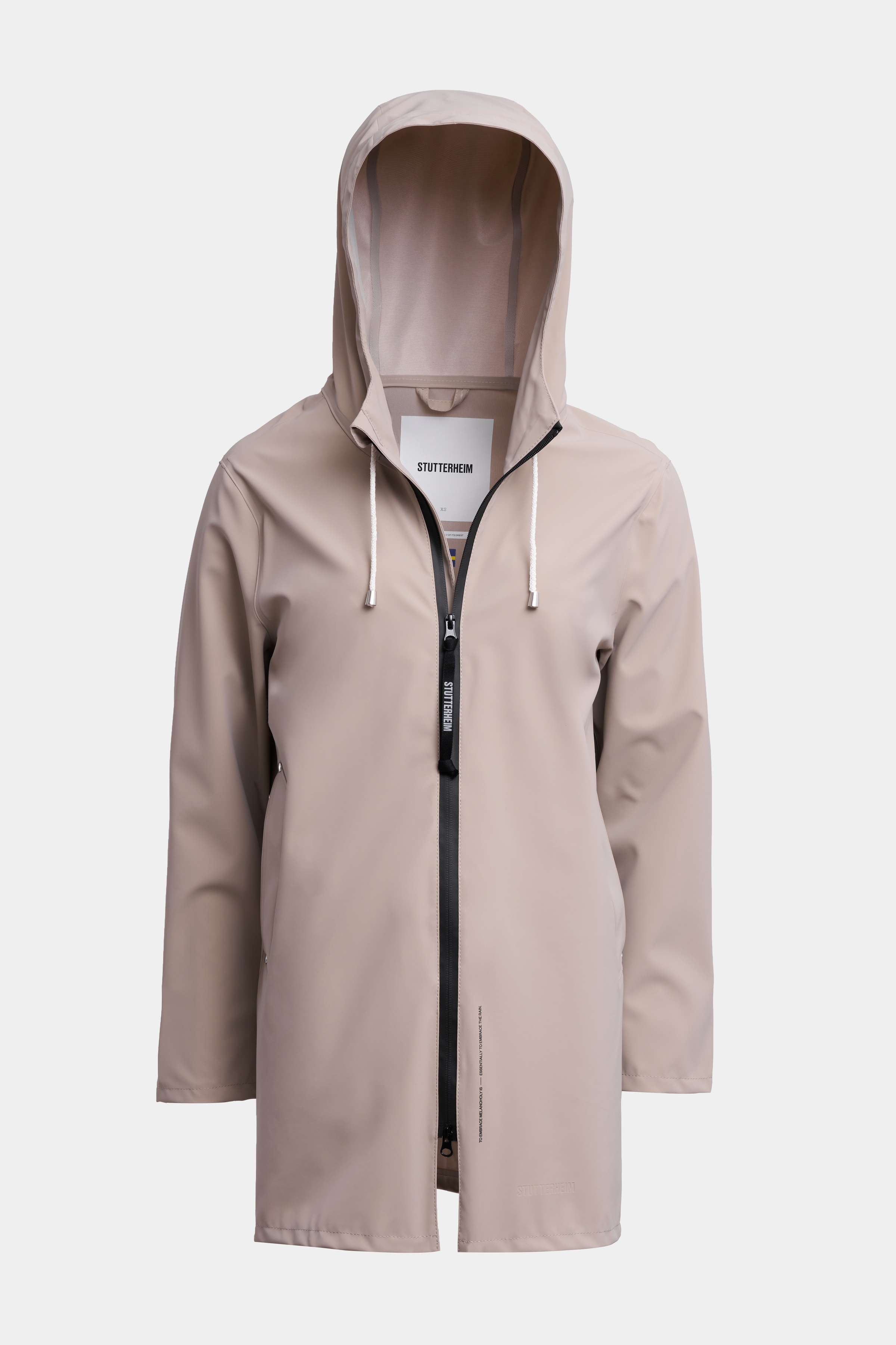 Stockholm Lightweight Matte Zip Raincoat Potato - 7