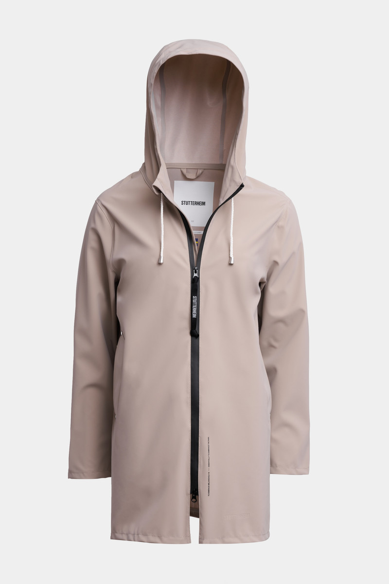 Stockholm Lightweight Zip Matte Raincoat Potato 1