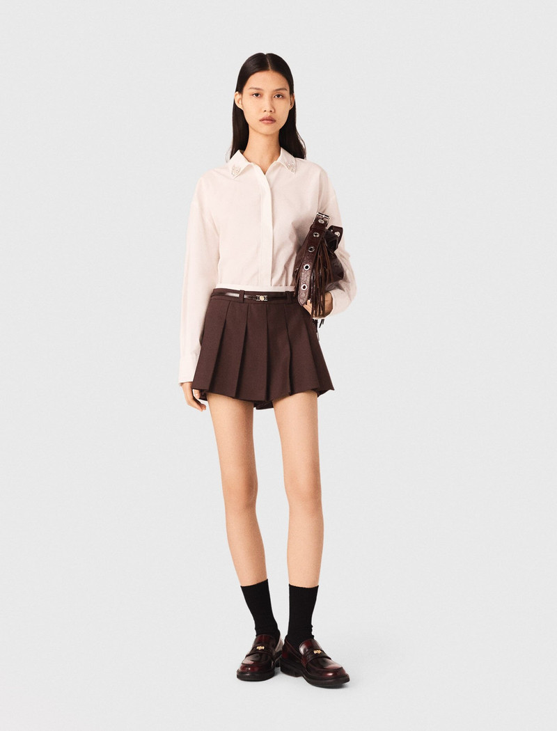 maje Pleated skort outlook