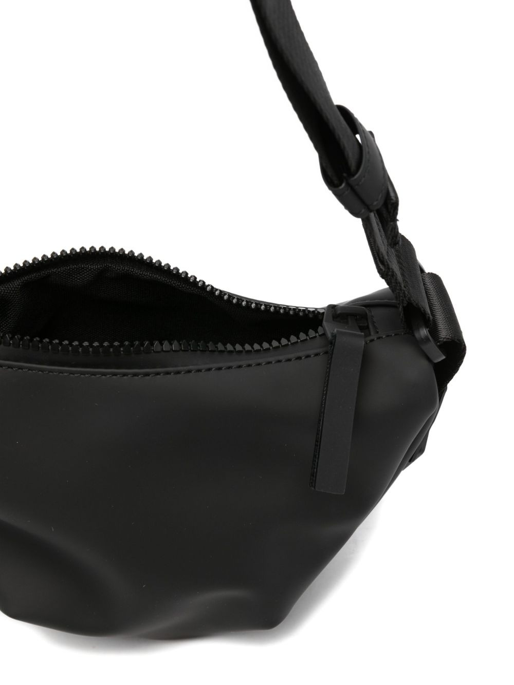 curved zip-fastening shoulder bag - 4