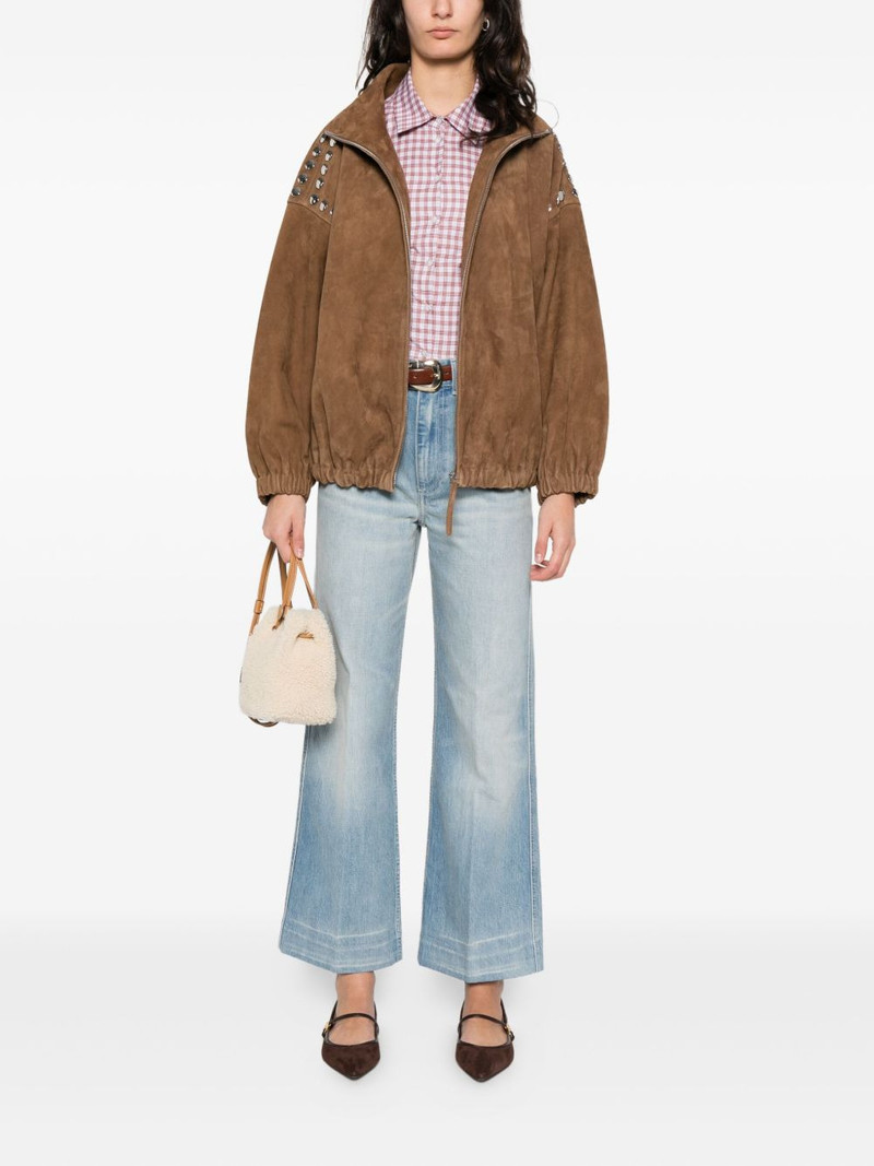 Sandro studded zip-up jacket outlook