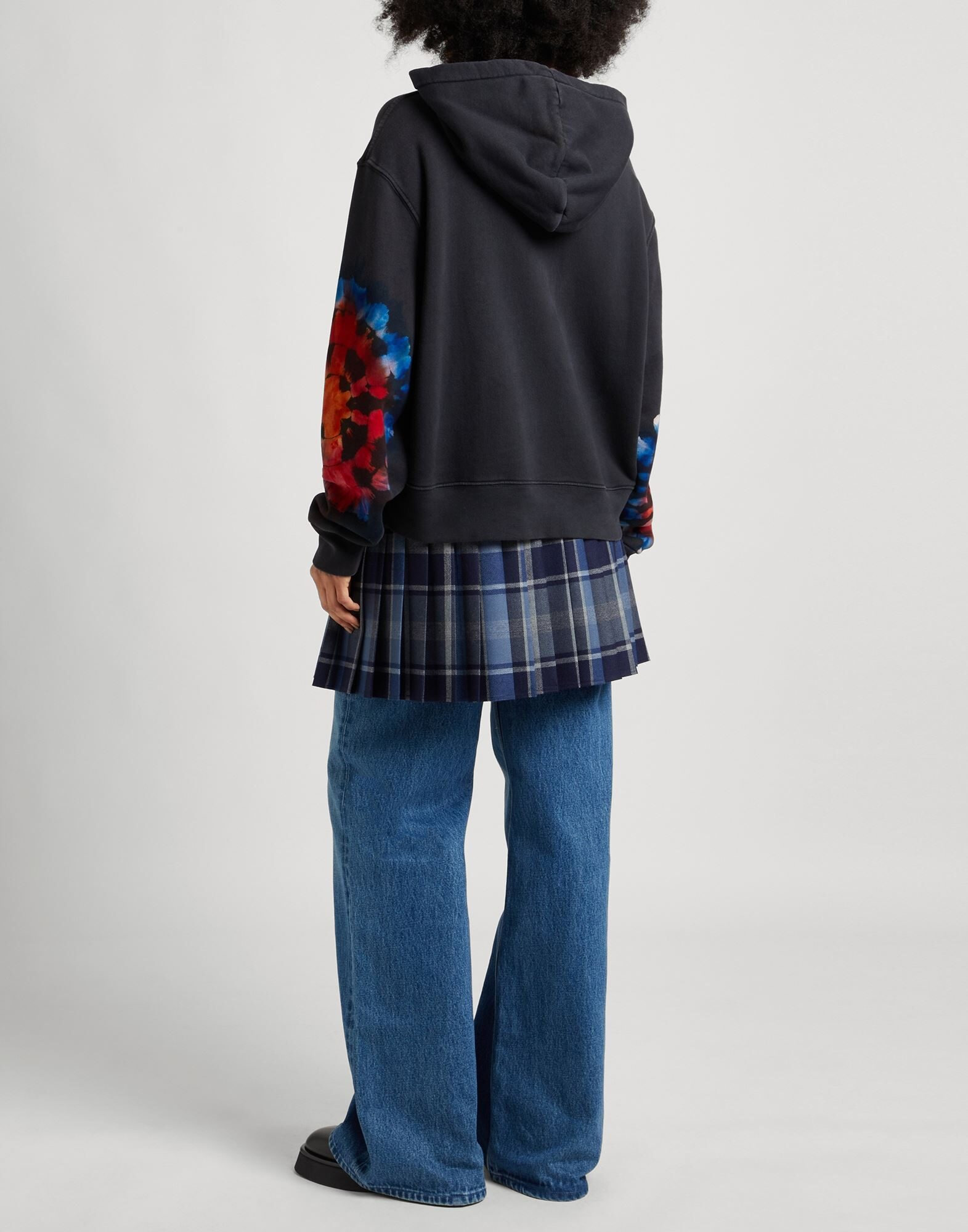Black Women's Hooded Sweatshirt - 3