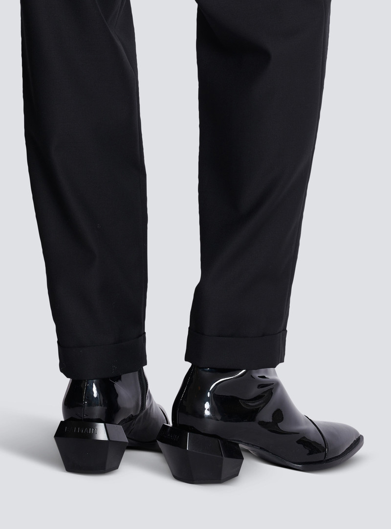 Balmain Billy patent leather ankle boots outlook