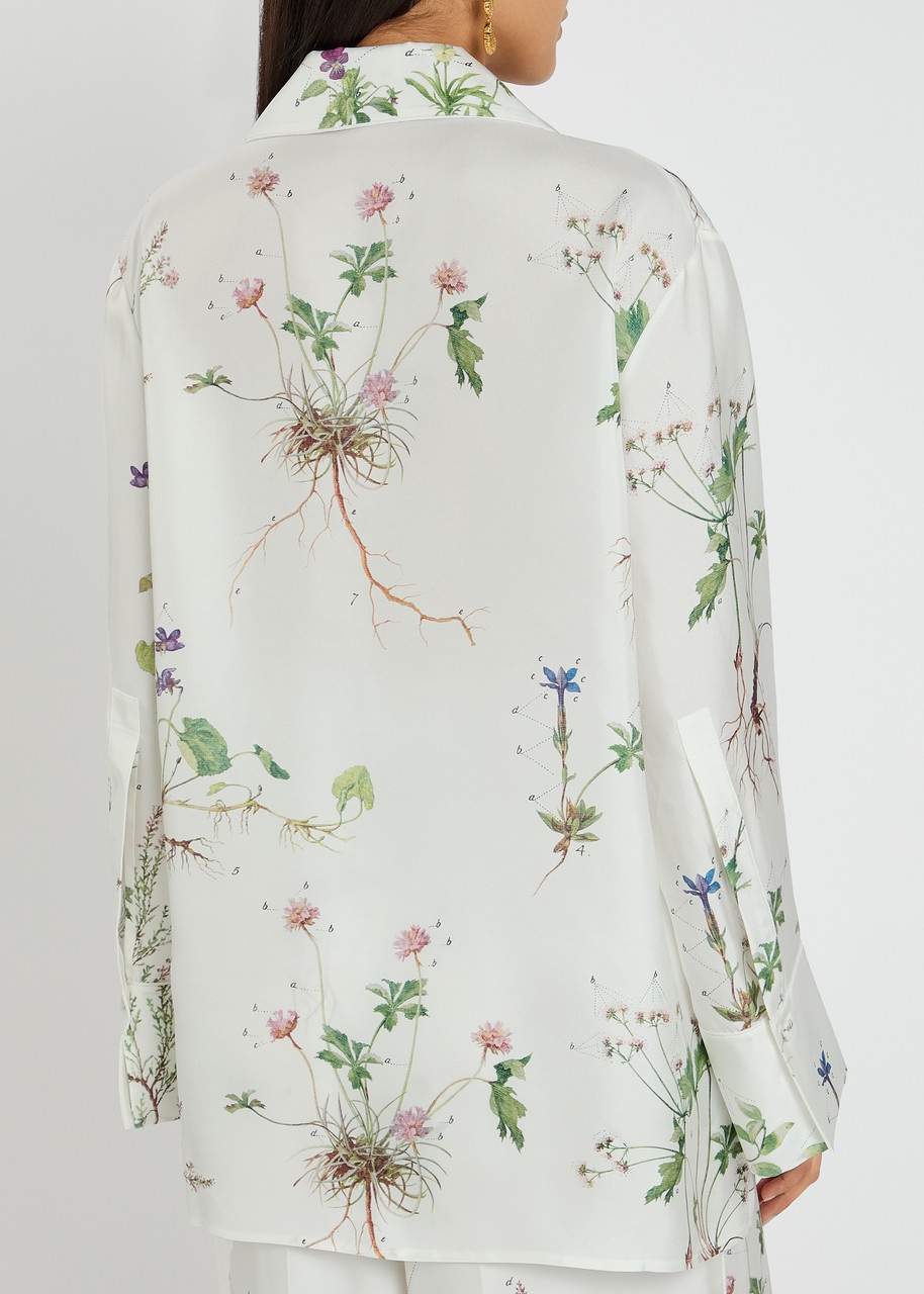 Erdem Printed Silk Pyjama Shirt - 3