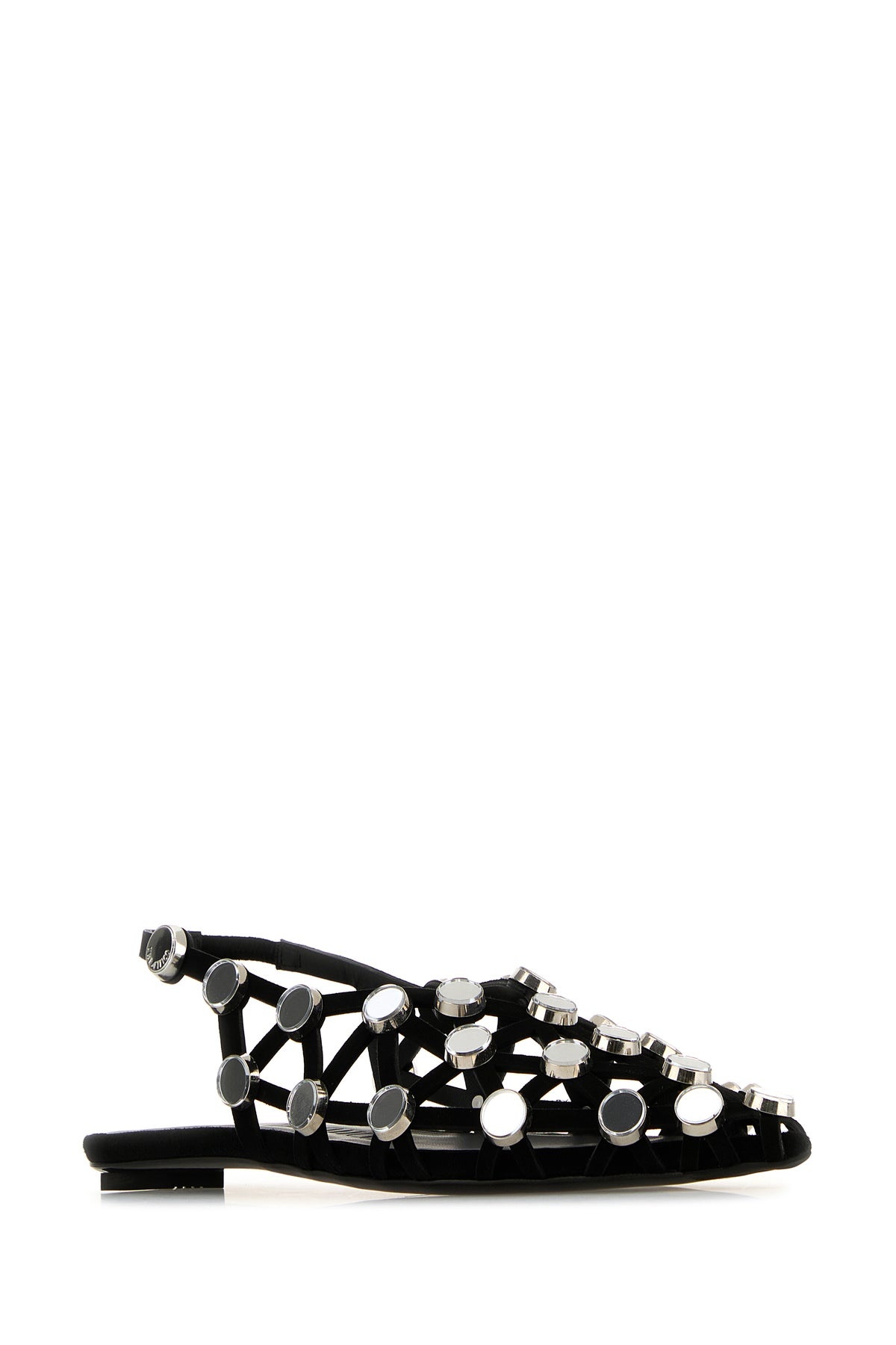 Black suede Grid ballerinas - 2