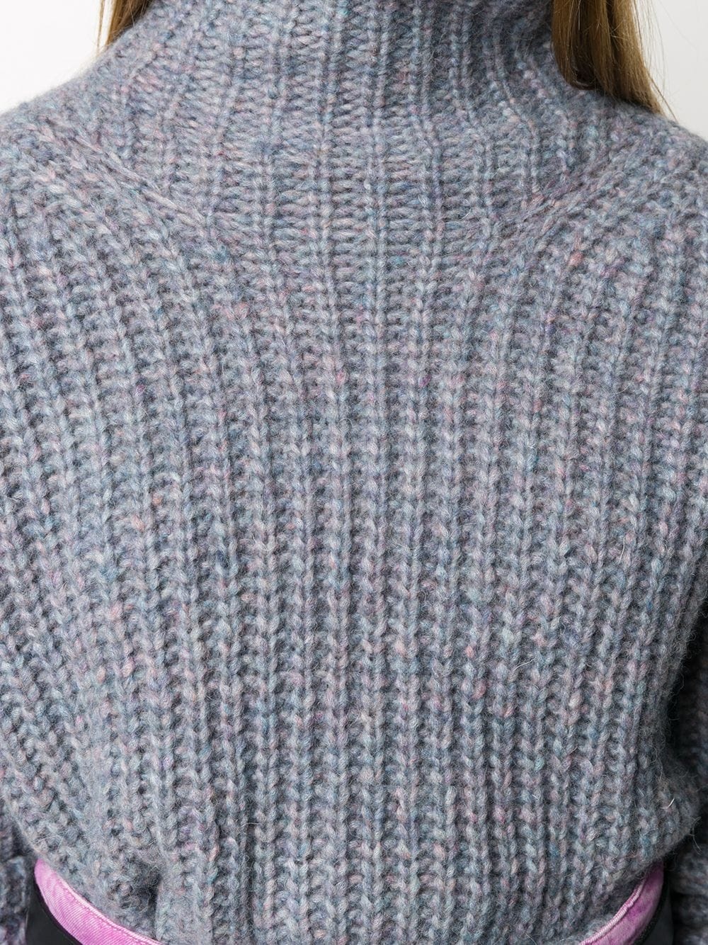 ribbed knit high-neck jumper - 5