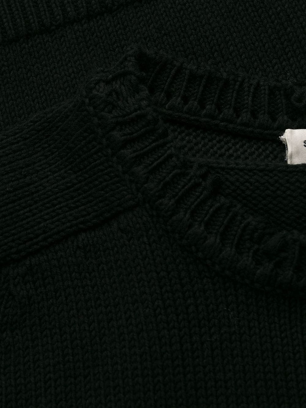 distressed-effect crew neck jumper - 7