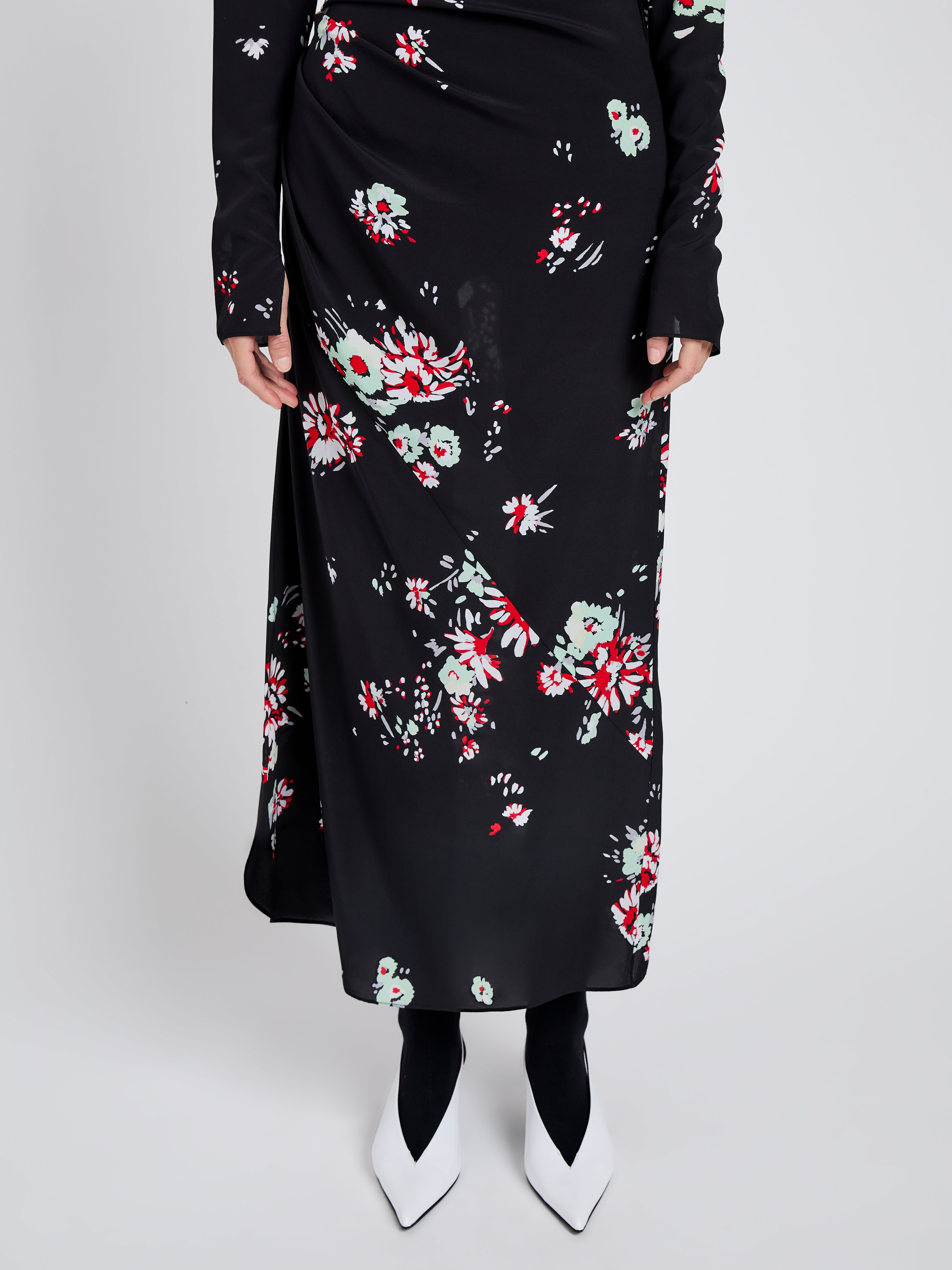Trudie Dress in Printed Silk Viscose - 5