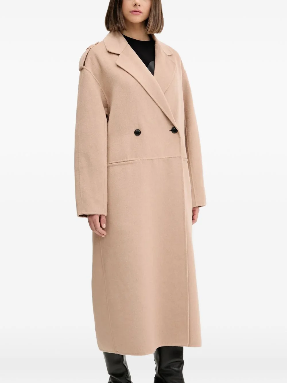 double-breasted coat - 1