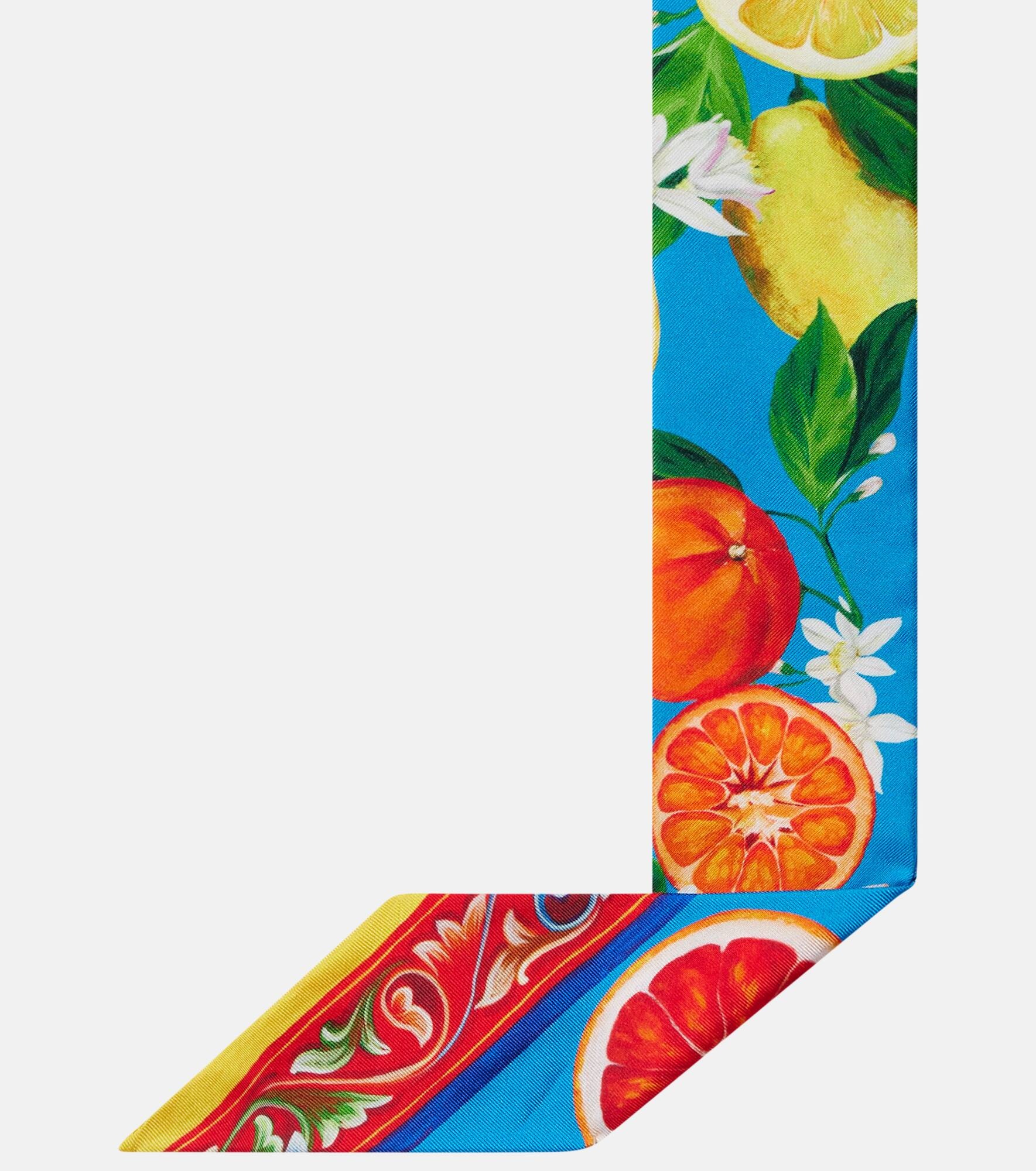 Printed silk twill scarf - 5