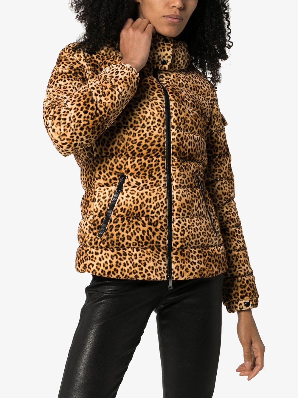 Bady leopard print down coat - 3