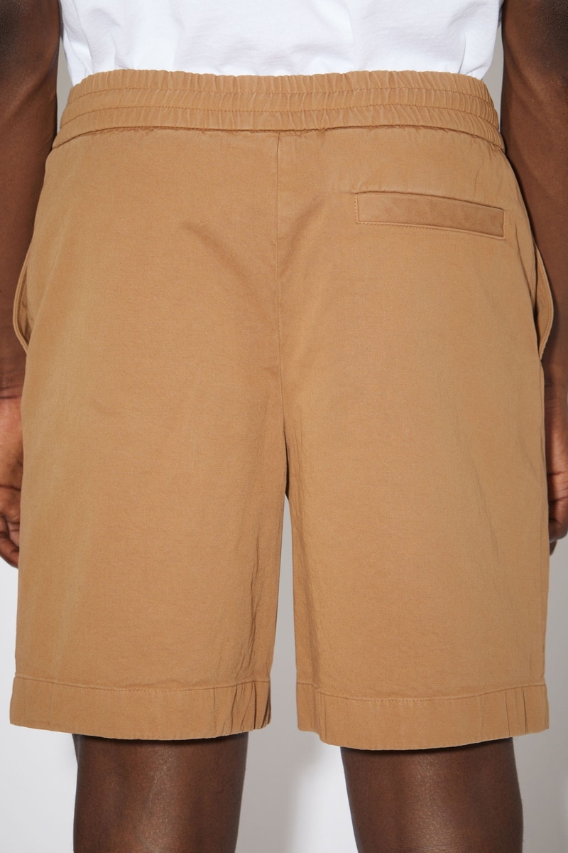 Cotton twill shorts - Camel brown 5