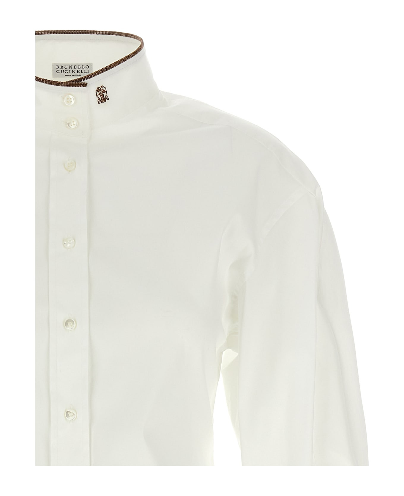 'shiny Collar Detail' Shirt - 3