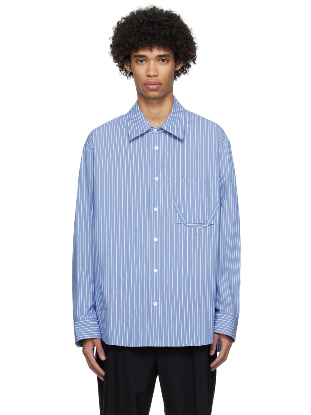 Blue Striped Shirt - 1