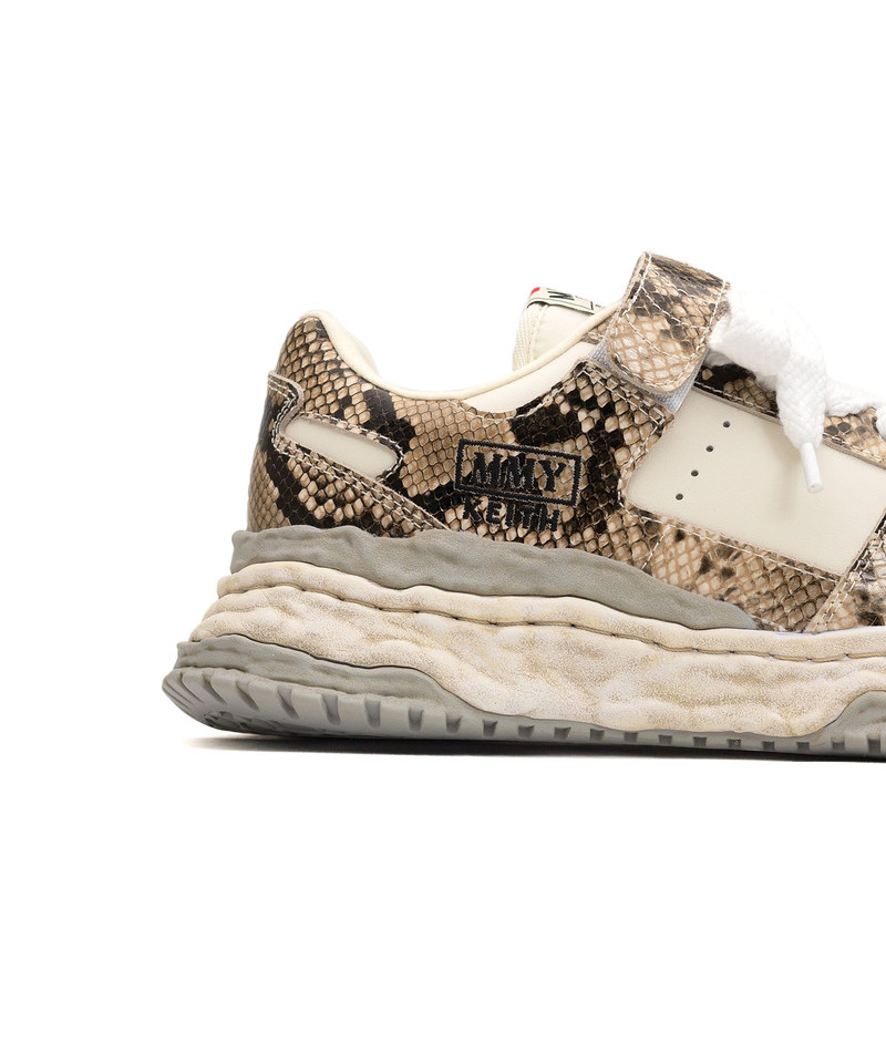 "KEITH" OG Sole Python Printed Leather Low-top Sneaker 19