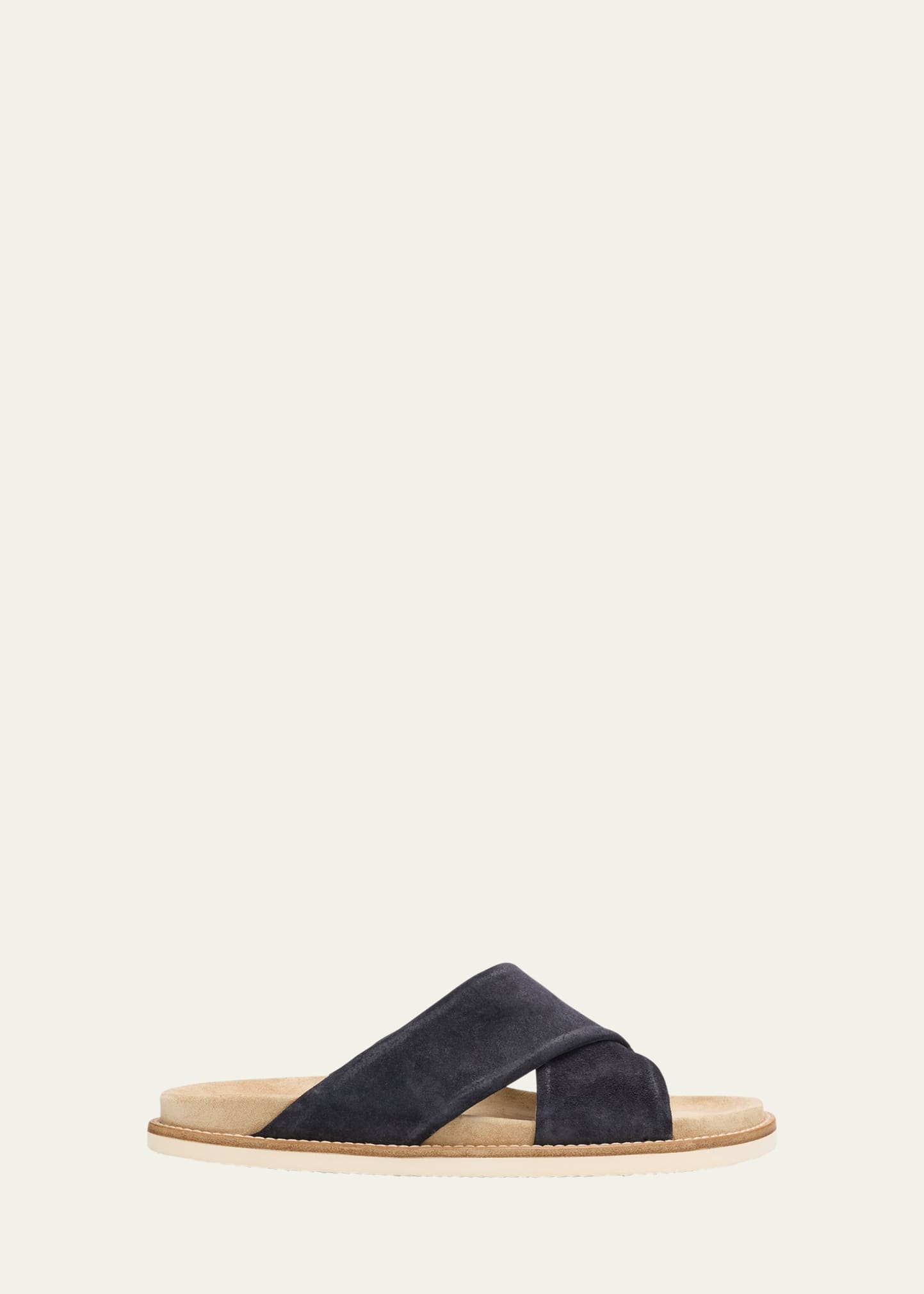 Men's Criss-Cross Suede Slide Sandals - 1