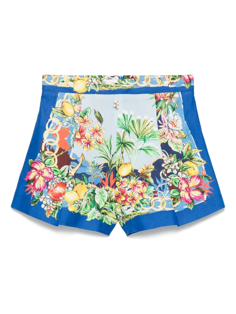 floral-print shorts - 1