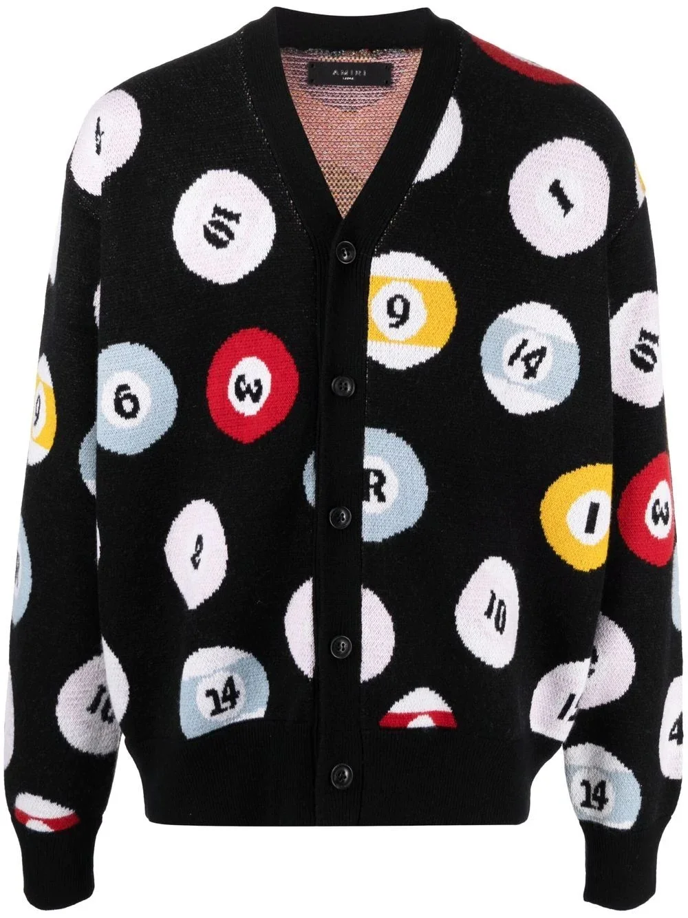 pool ball pattern cardigan - 1