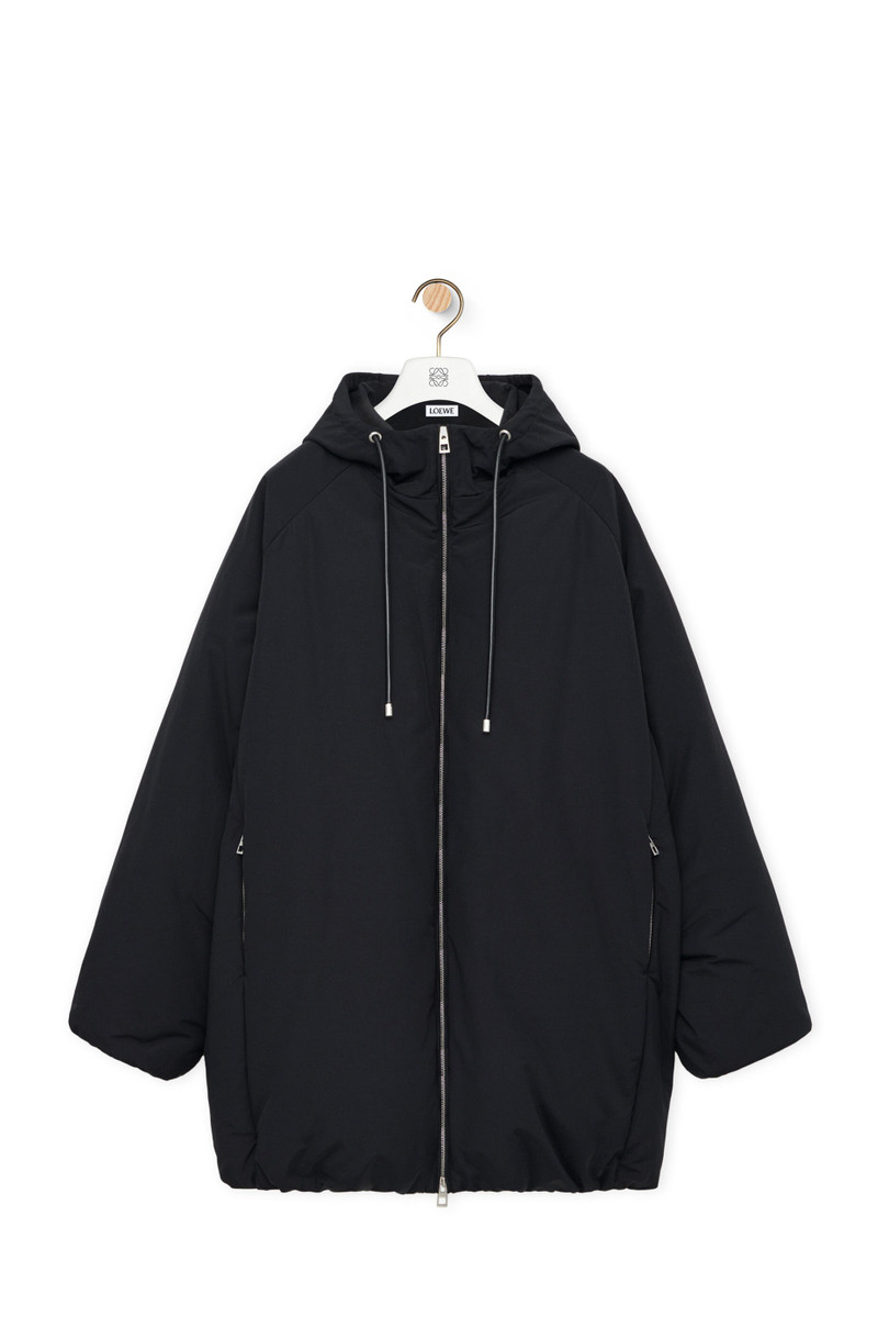 Padded bomber coat in technical cotton 1