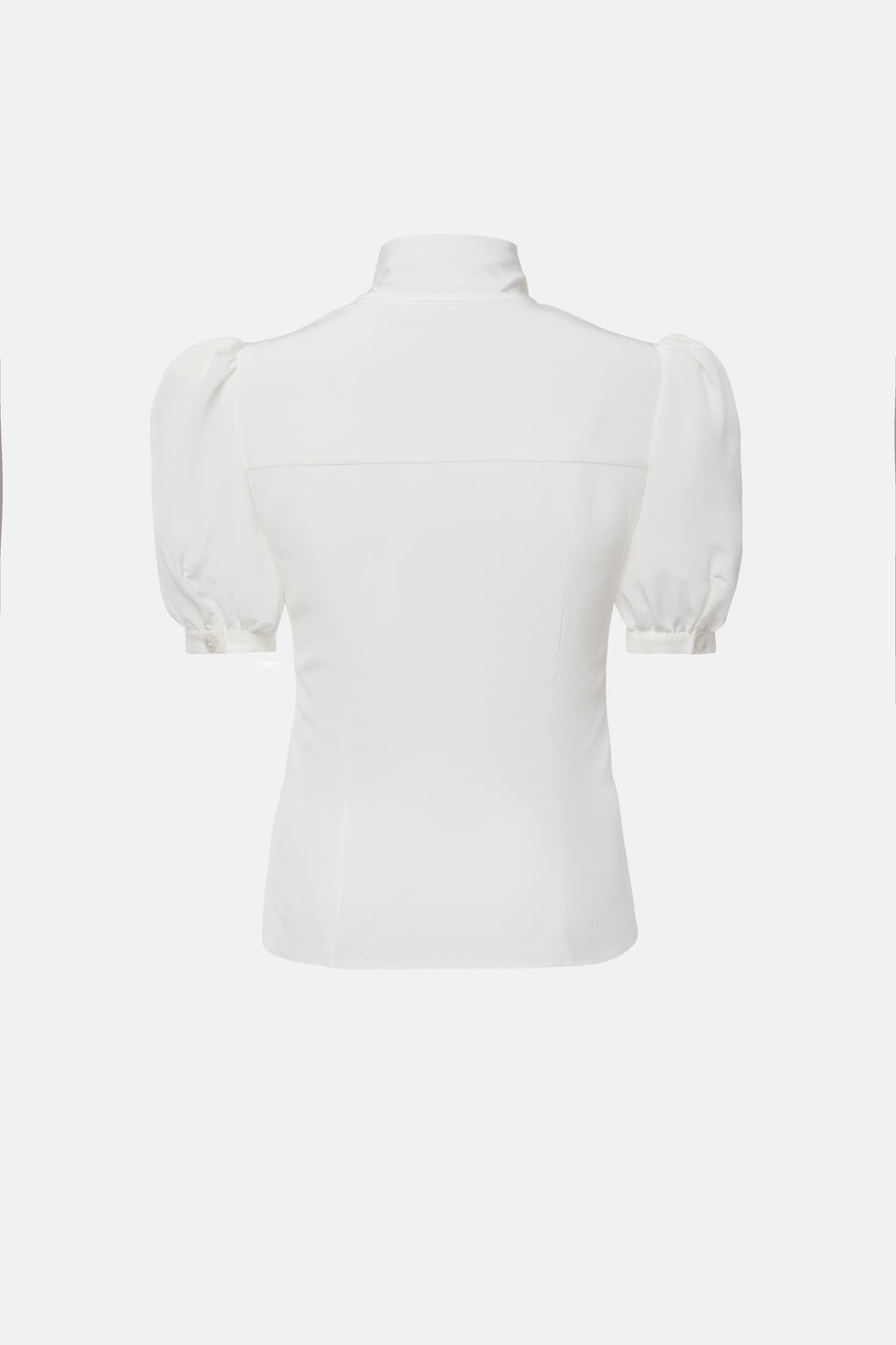 SILK DRAPED BLOUSE WITH BOW - 2