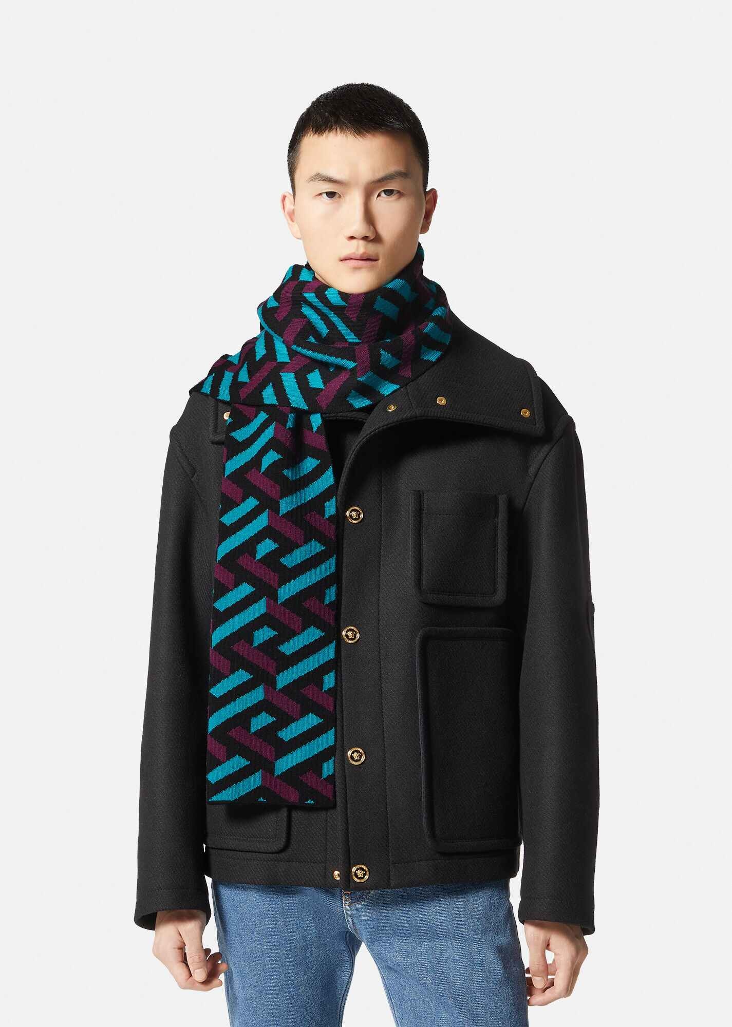 La Greca Ribbed Scarf - 3