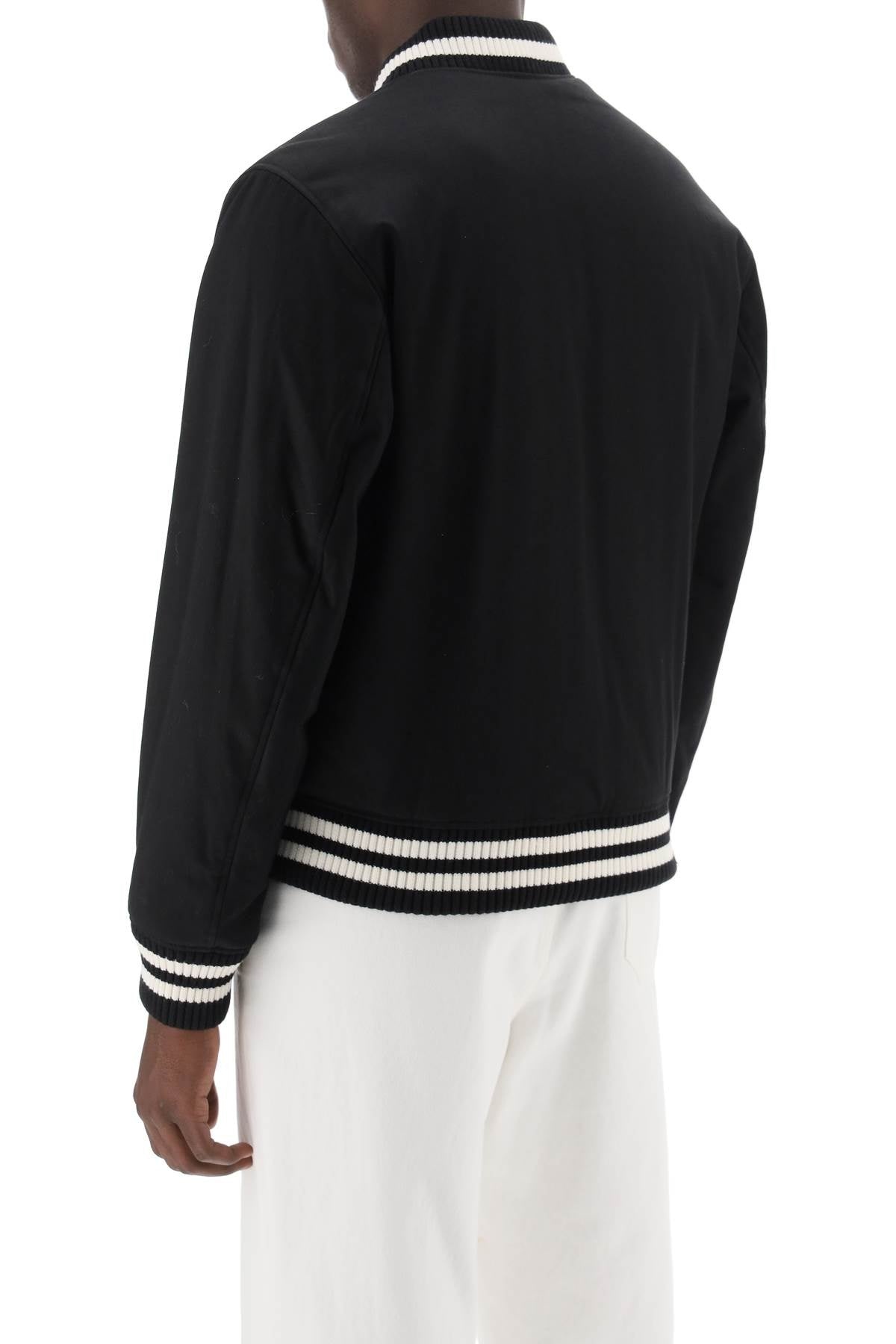 ジャケット Maison Kitsune Women's Satin Cotton Bomber Jacket Black Maison Kitsuné Fox-patch Satin Bomber Jacket | Black | FARFETCH