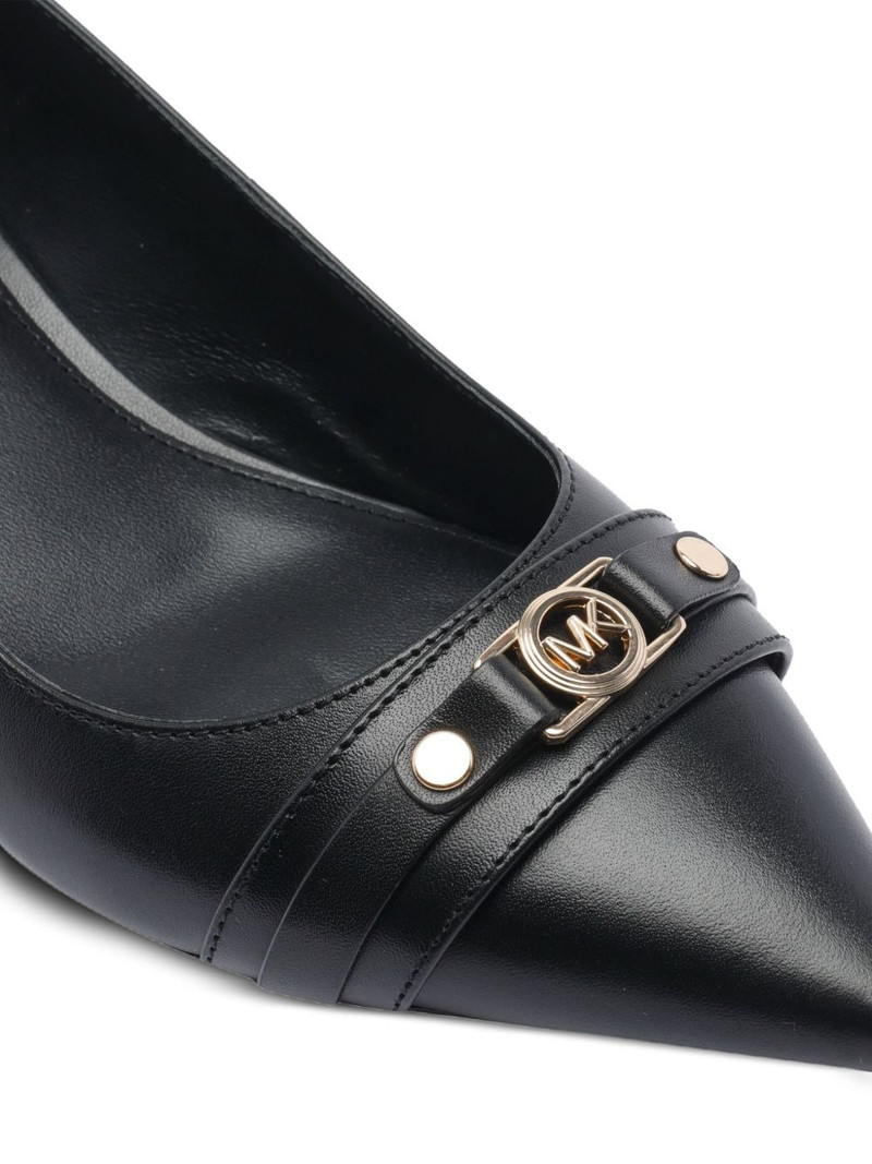 45MM logo-plaque pointed-toe pumps 4