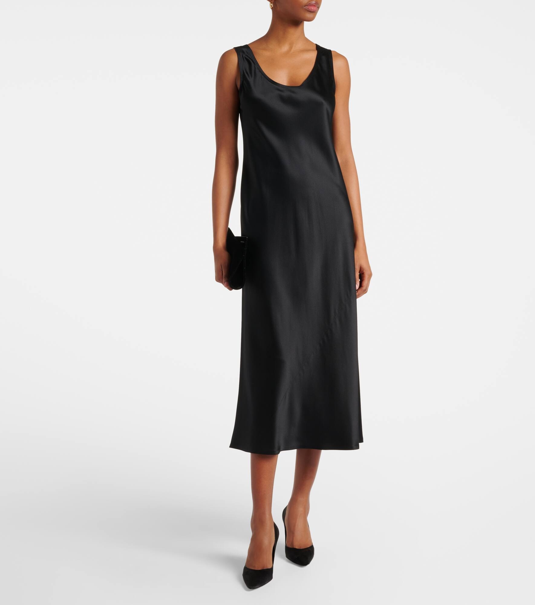 Banjo silk satin midi dress - 5