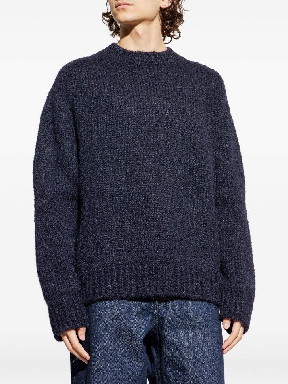 ribbed crew-neck sweater - 3