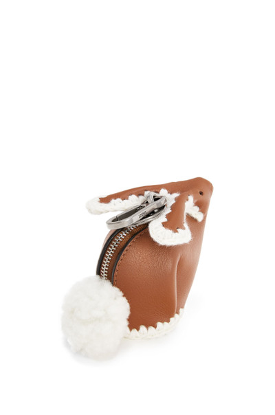 Loewe Bunny charm in knit and calfskin outlook