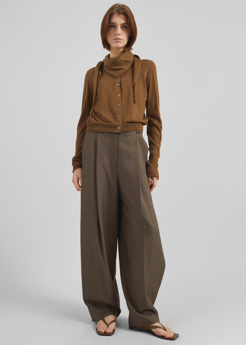Clervaux Scarf Cardigan - Brown 8