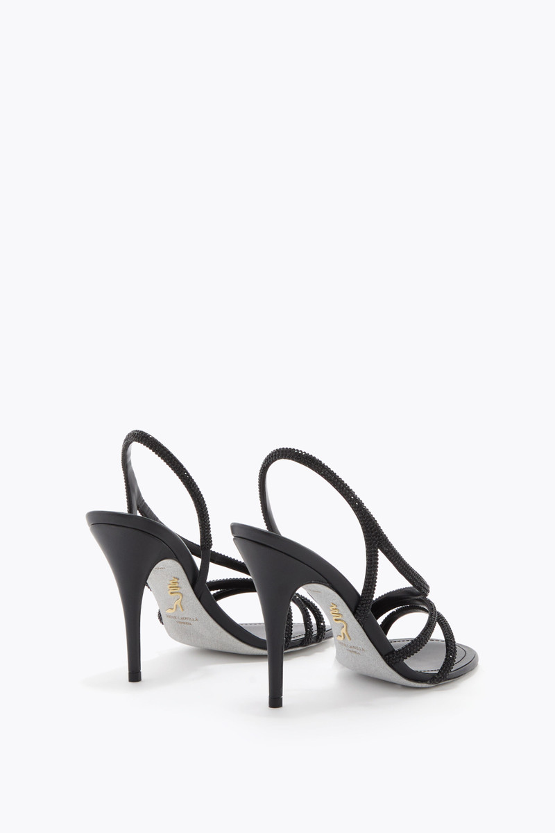 RENE CAOVILLA ERIN BLACK SANDAL 100 outlook