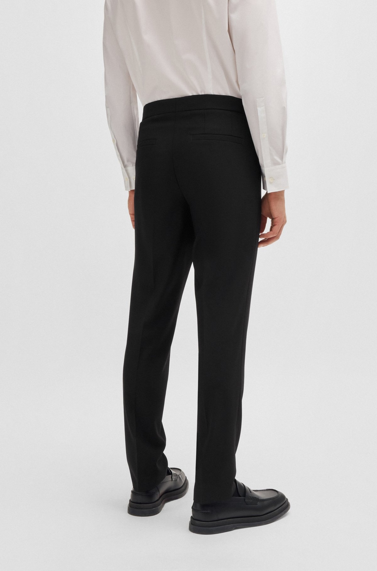 SLIM-FIT TROUSERS IN PERFORMANCE-STRETCH WOOL - 4