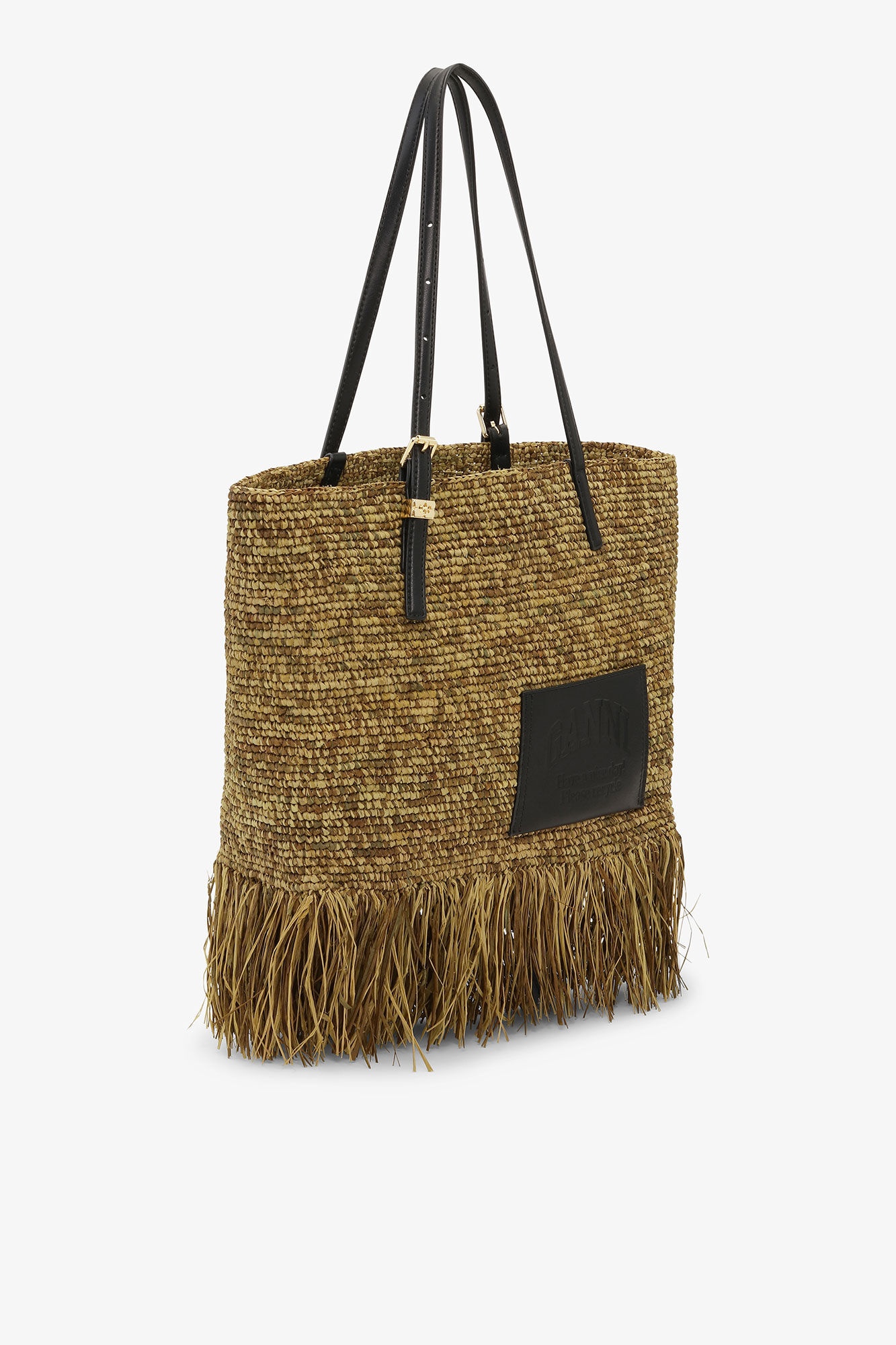 RAFFIA TOTE FRINGES BAG SMALL - 2