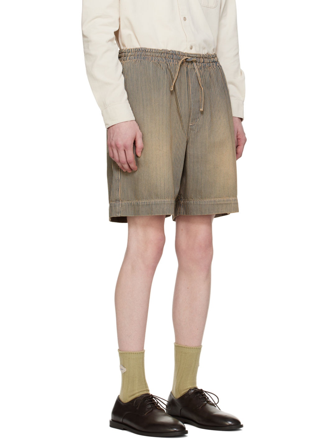 Blue & Tan Jay Denim Shorts - 2