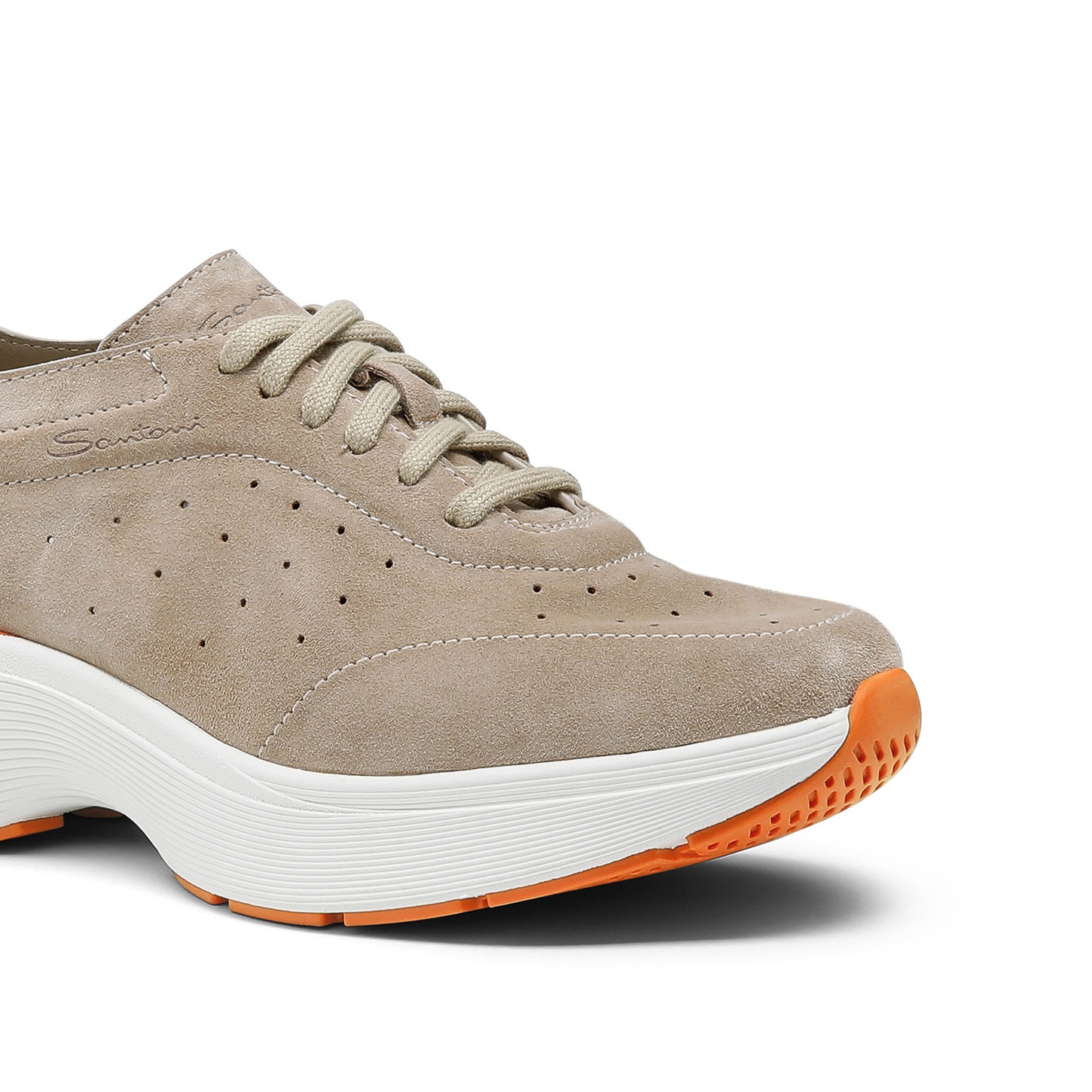 Women's beige suede Bounce sneaker - 6