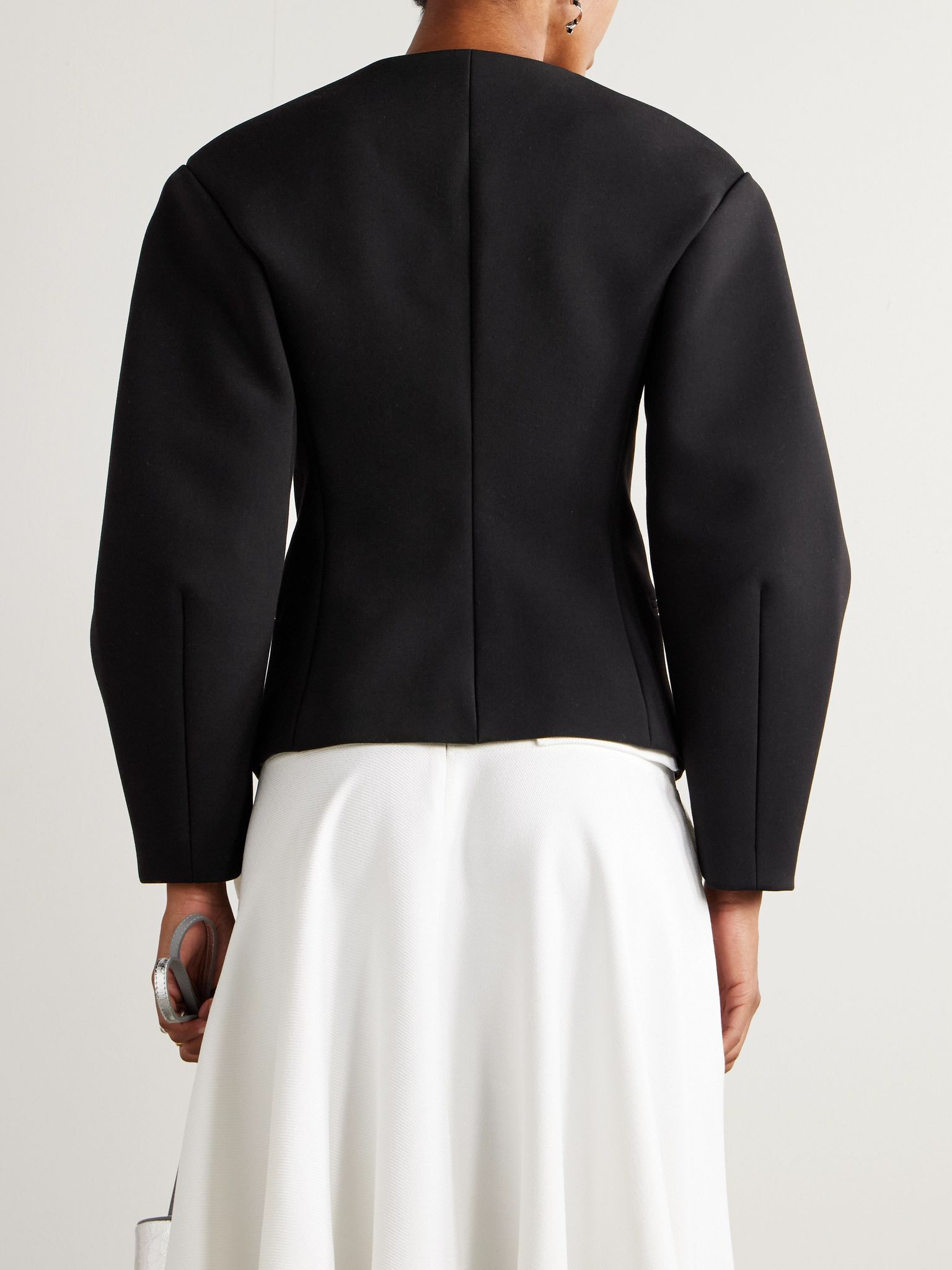 Ovalo crepe jacket Black - 3