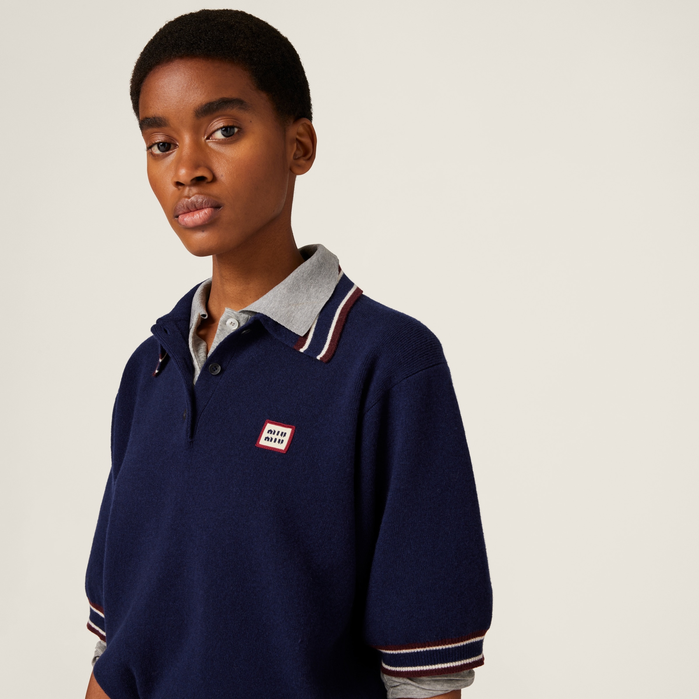 Wool and cashmere polo sweater - 5