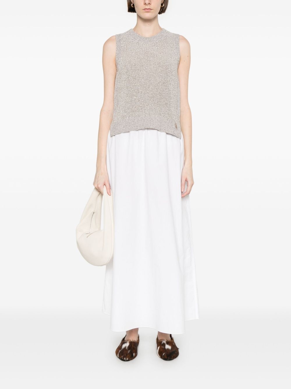 sequin-embellished knitted top - 2