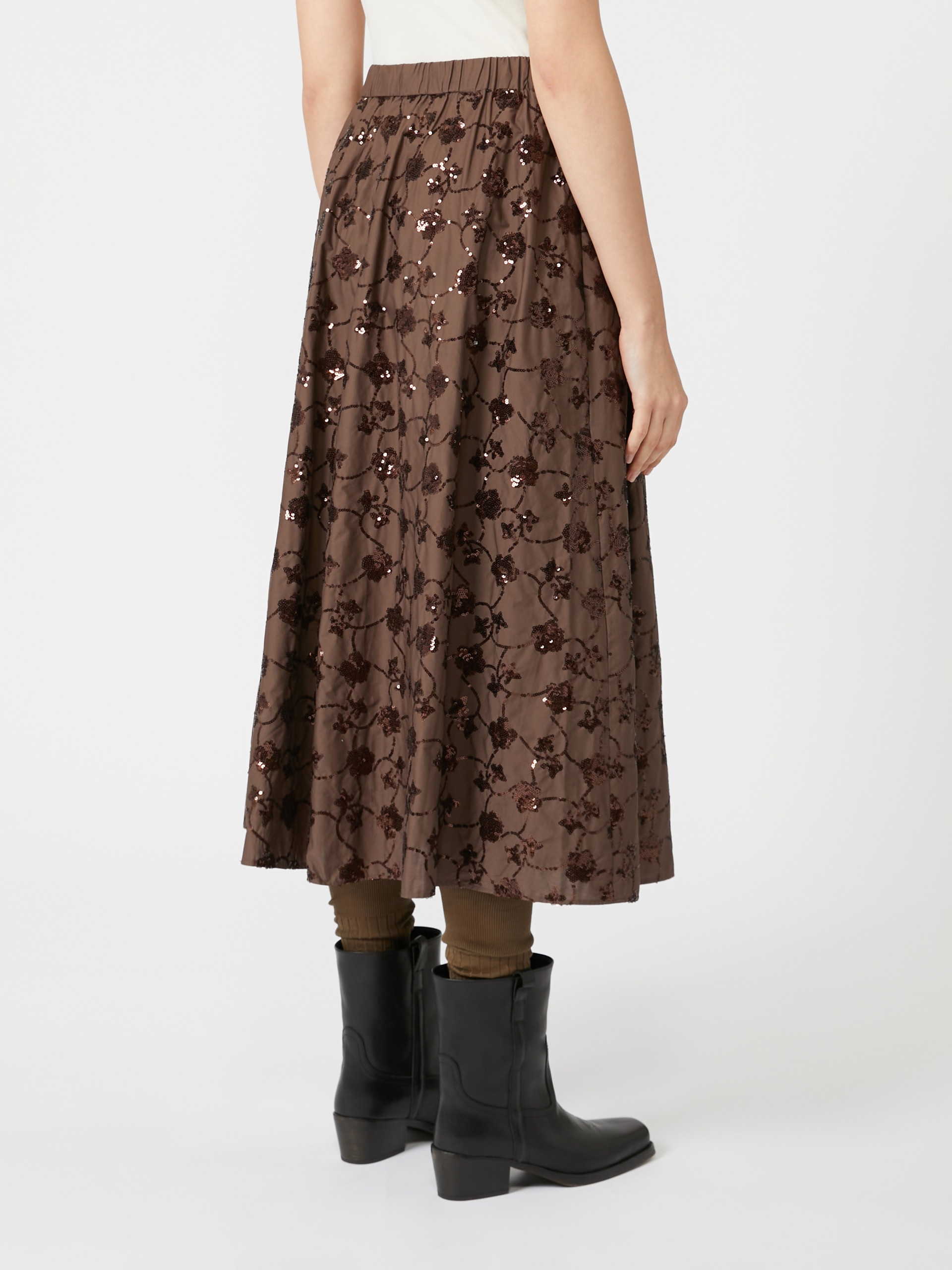 TEMPRA Sequinned cotton skirt - 4