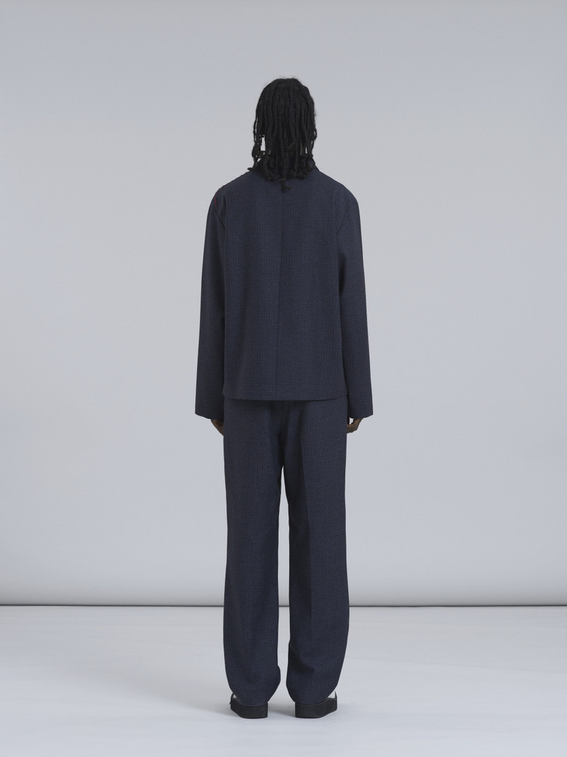 SINGLE-BREASTED WOOL JACKET WITH HOUNDSTOOTH CHECK PATTERN 3