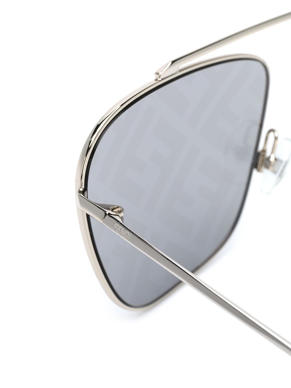 logo lenses aviator sunglasses - 3