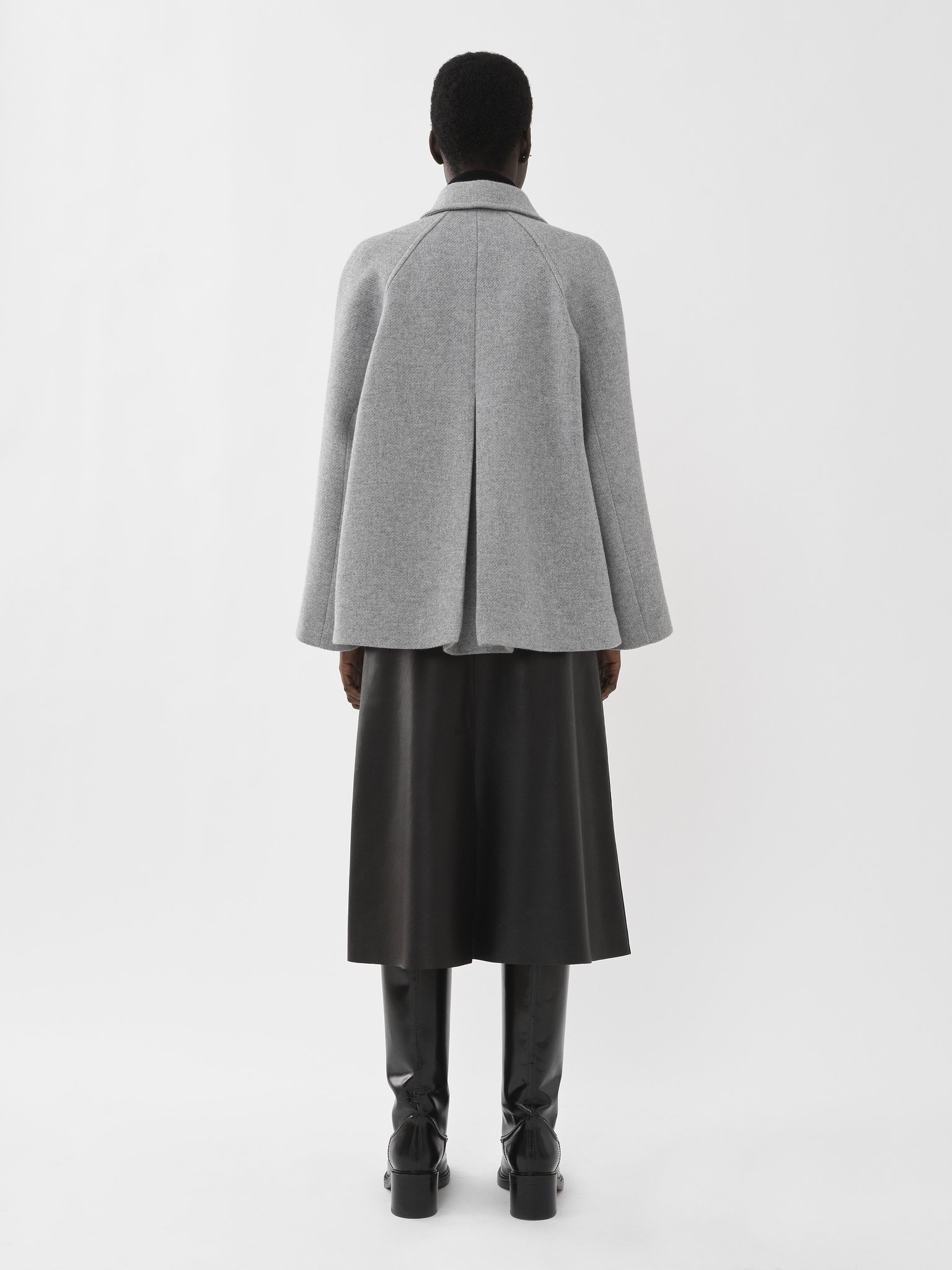 SHORT CAPE COAT - 4