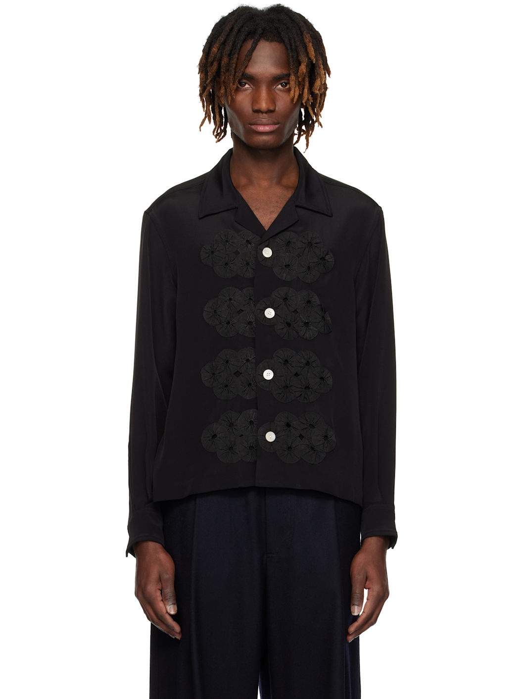 Black Ribbon Garland Shirt - 1