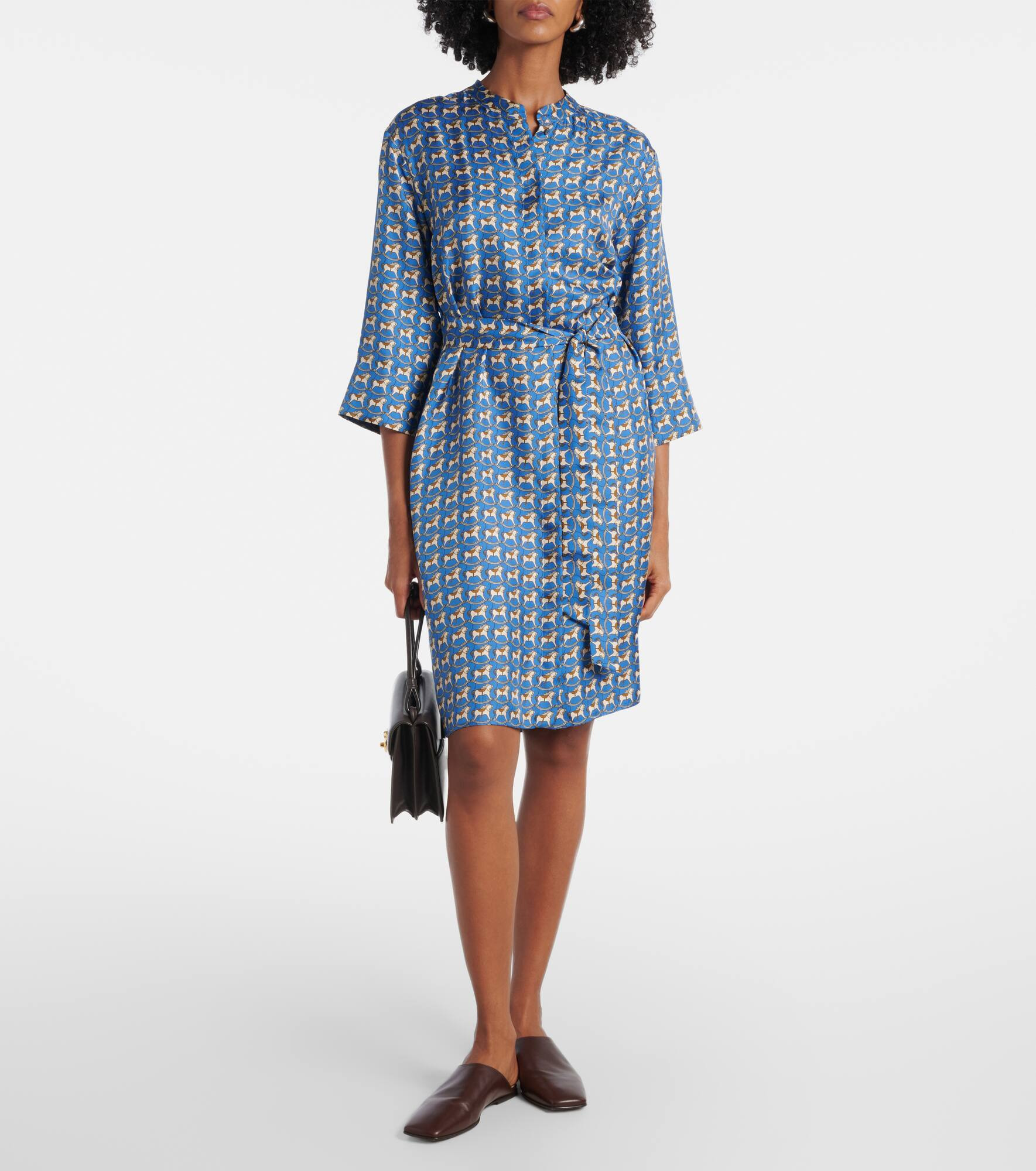Printed silk twill tunic - 2