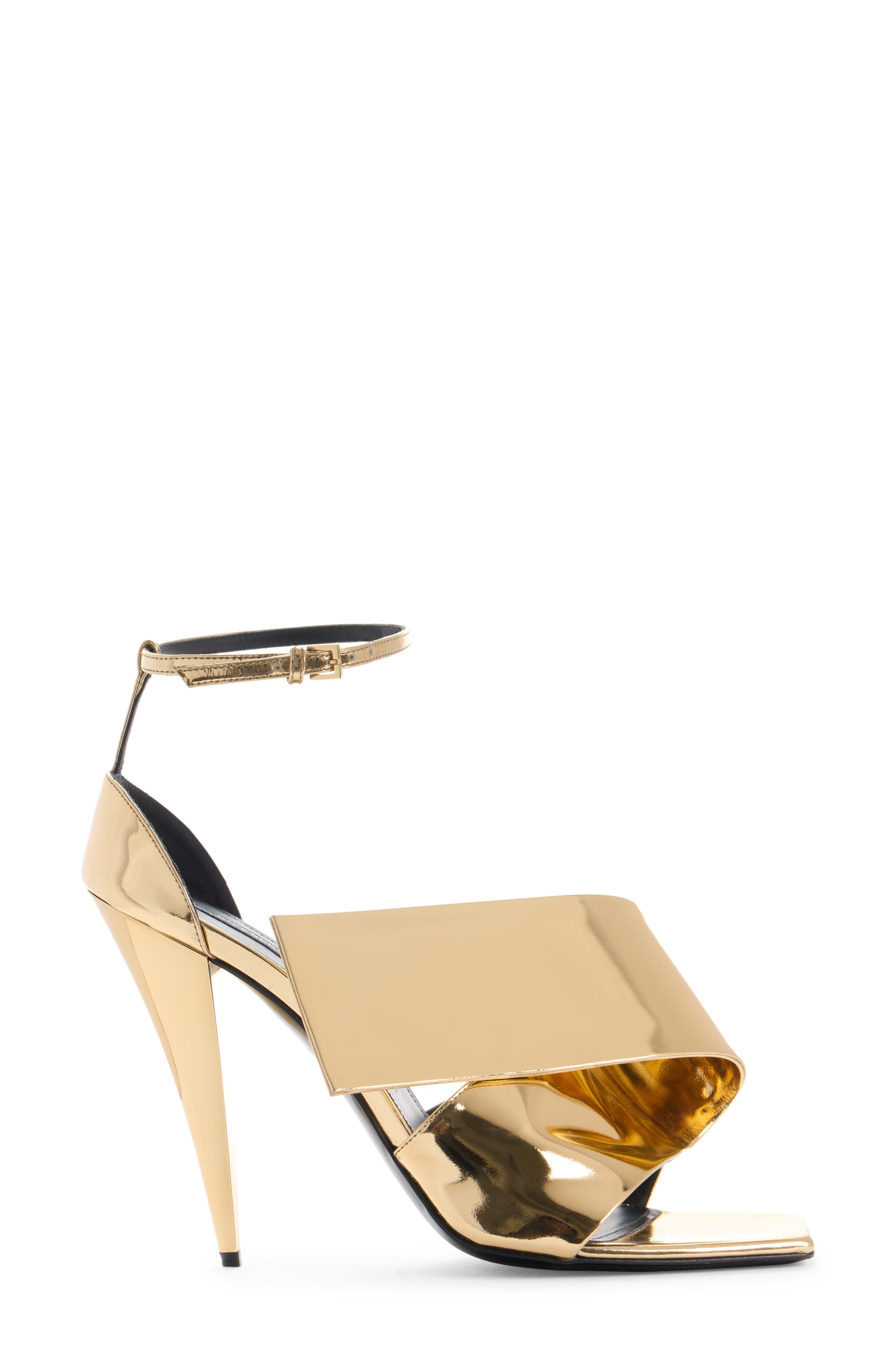 Givenchy Twisted Ribbon Ankle Strap Sandal in Golden at Nordstrom - 4