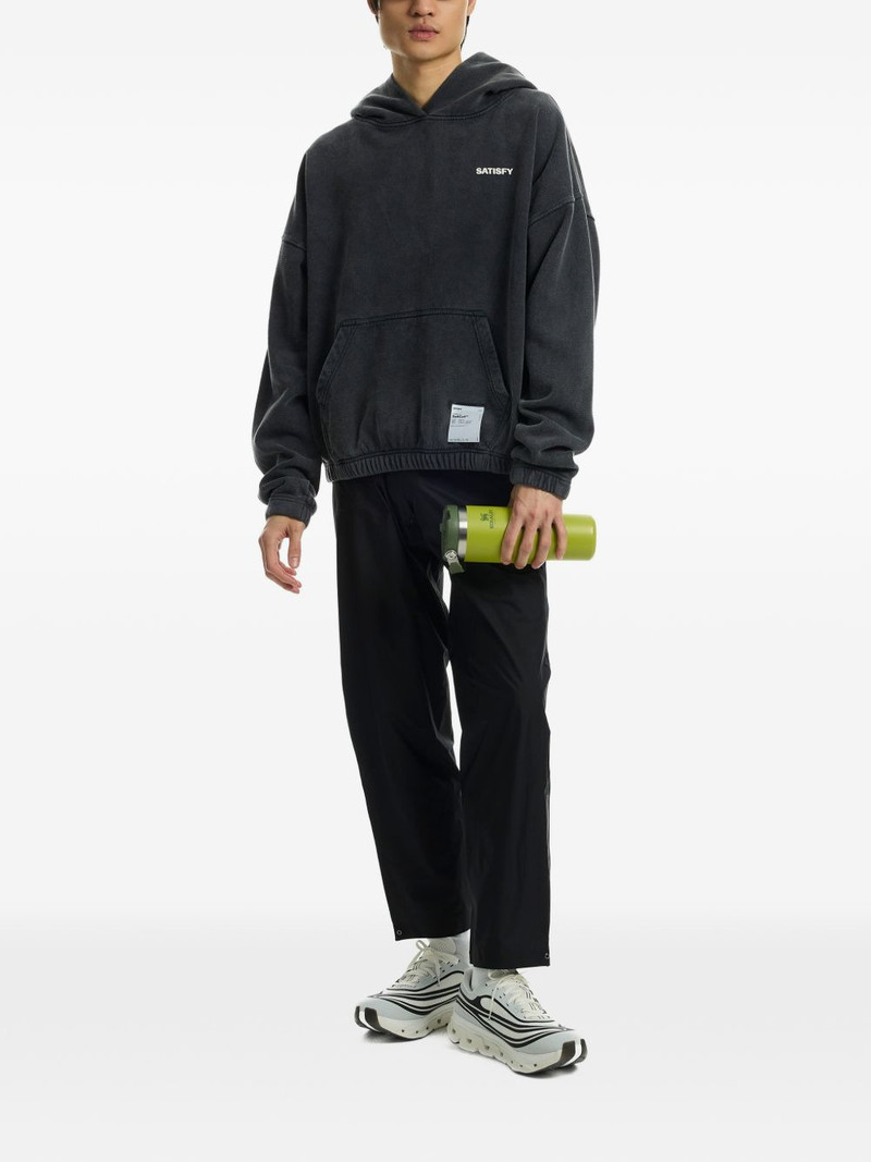 SATISFY logo-detail hooded sweatshirt outlook