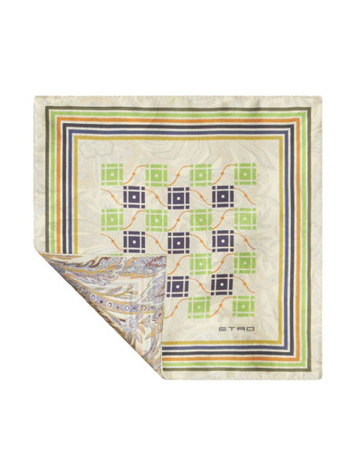 Etro geometric-print silk pocket square outlook