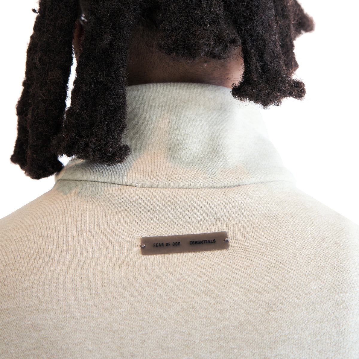 MODERN FIT FLEECE TRACK JACKET (HEATHER STONE/CLOUD WHITE) - 4