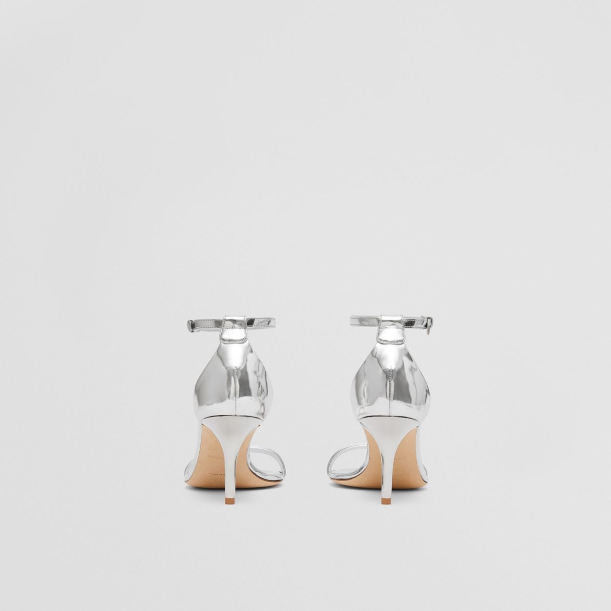 Metallic Leather Sandals - 5